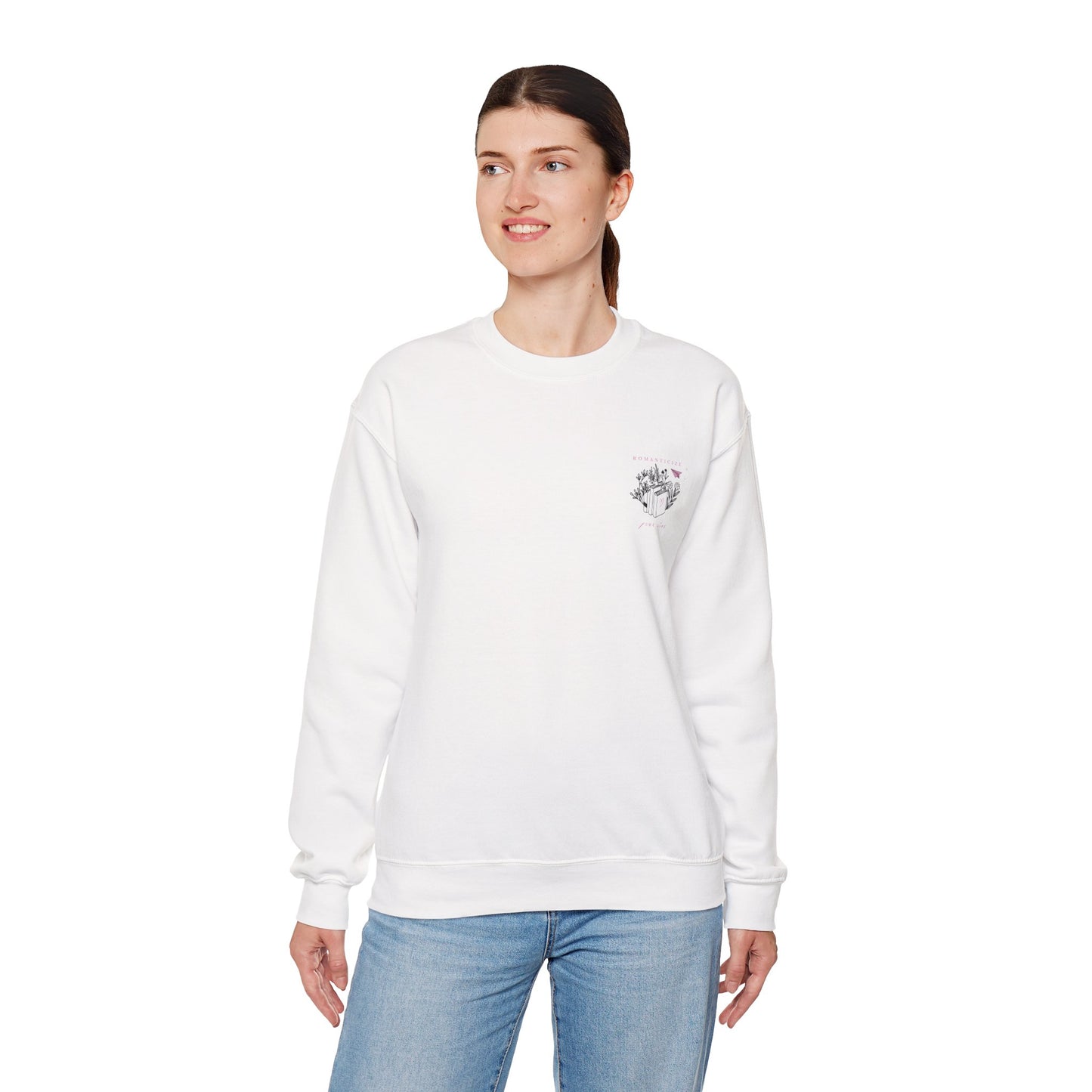 Sweatshirt „Romanticize Your Life“ – für Buchliebhaber & Träume