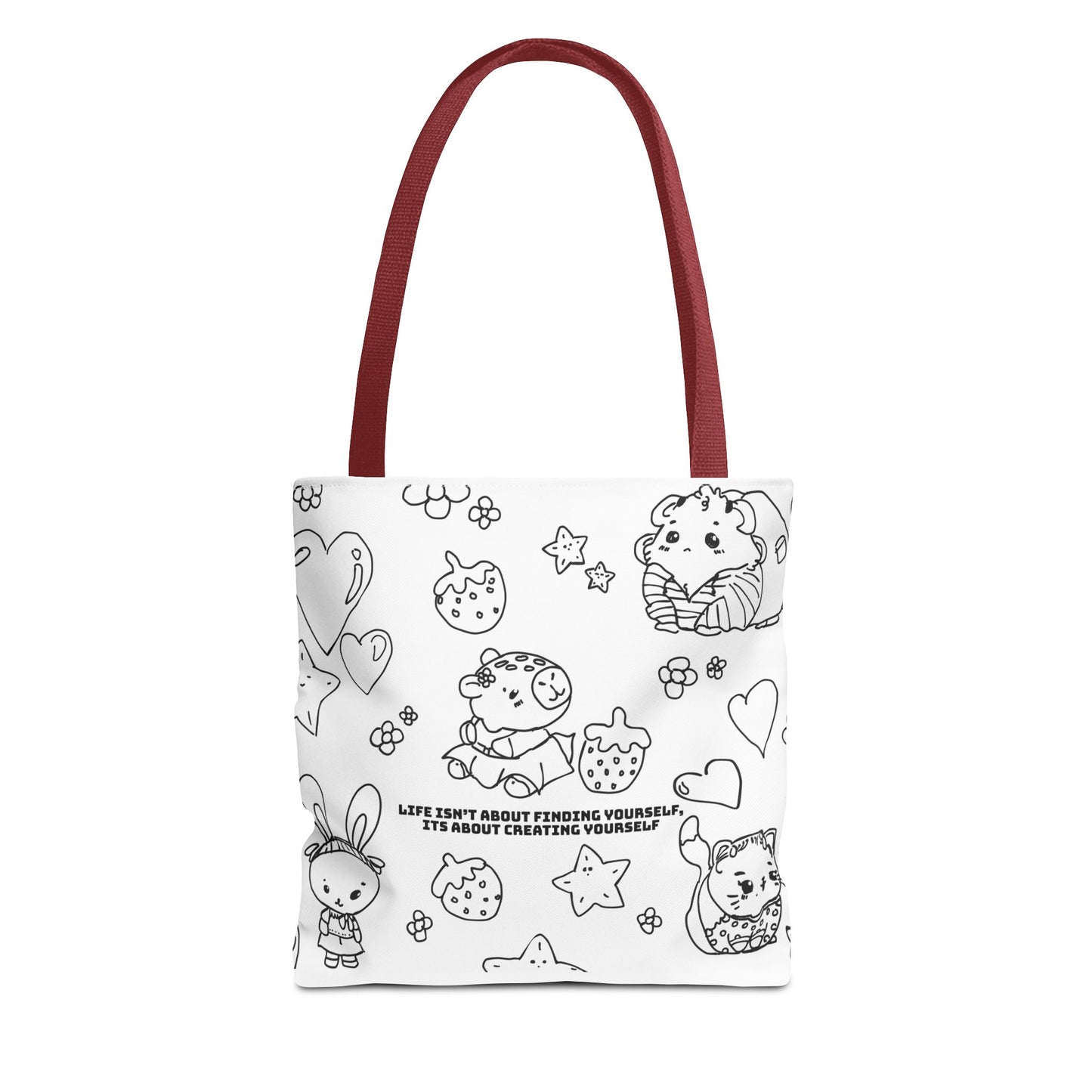 Tote Bag 'Life isn’t about finding yourself, it’s about creating yourself' –Trag deine Positivität