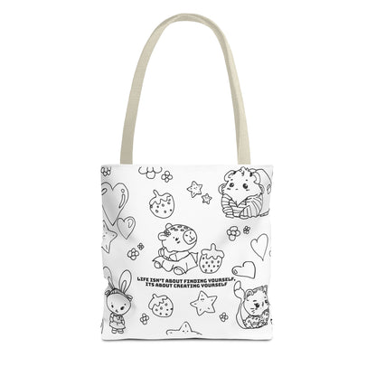 Tote Bag 'Life isn’t about finding yourself, it’s about creating yourself' –Trag deine Positivität
