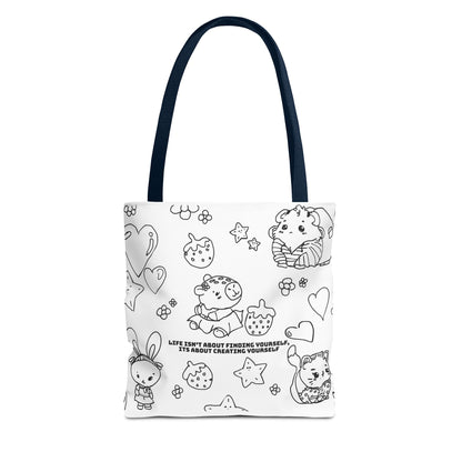 Tote Bag 'Life isn’t about finding yourself, it’s about creating yourself' –Trag deine Positivität